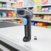Lecteur de codes-barres 2D sans fil portable, prend en charge la numérisation automatique, résistance aux chutes de 1,5 mètre