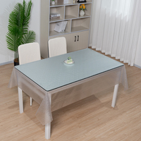Nappe de table en PVC transparent RNPT, imperméable, en vinyle, anti-huile, résistante aux rayures, protectrice