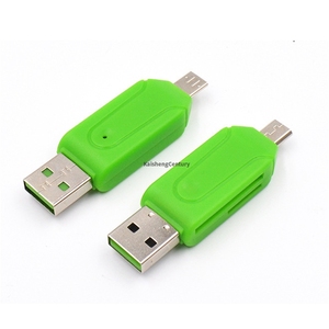 Lecteur de carte mémoire USB 2.0 OTG 2 en 1, lecteur de carte universel Micro USB TF <span class=keywords><strong>SD</strong></span> pour téléphone, ordinateur portable - Product Image 2