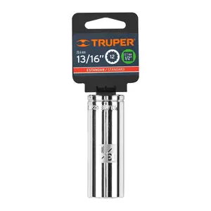 Juego de Llaves de Tubo de 6 13/16 Pulgadas de Largo, 12 Puntas, Accionamiento de 1/2 Pulgada, TRUPER - Product Image 4