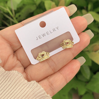 Nouvelles boucles d'oreilles pour femmes à la mode plaqué cuivre or 18 carats serties de diamants Zircon cercle géométrique multi-style en forme de coeur