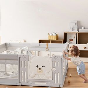 Parc en plastique au design moderne avec ouverture de <span class=keywords><strong>porte</strong></span> Clôture de sécurité pour enfants bon marché pour chambre à coucher, parc et usage extérieur - Product Image 4