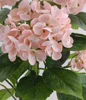 Batang Bunga Hydrangea Buatan Real Touch Warna Hijau Muda Putih Tahan UV Bunga Palsu Dekorasi Pernikahan Rumah Taman