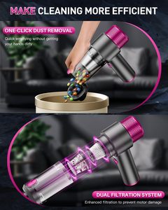 เครื่องดูดฝุ่นแบบพกพาไร้สาย 4 in 1 สำหรับรถยนต์ ชาร์จด้วย Type-C ดูดและเป่าฝุ่นได้ ใช้ได้ทั้งในรถและบ้าน - Product Image 3