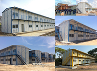 Maison préfabriquée de type K, camp de travail, dortoir démontable, hébergement temporaire pour personnel, panneaux sandwich, bâtiment de bureaux en acier, maison K