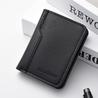 Dompet Saku Depan Kasual Dompet Pria Kulit PU Lembut Pendek Dompet Pria Tempat Kartu Kredit ID Bank