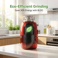 Broyeur de déchets alimentaires électrique ultra-compact multi-niveaux en acier inoxydable certifié SASO pour cuisine domestique avec silencieux