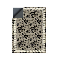 Tapis imprimé vintage français pour salon, rétro, amovible, lavable en machine, motif géométrique de luxe léger, haut de gamme, pour chambre complète