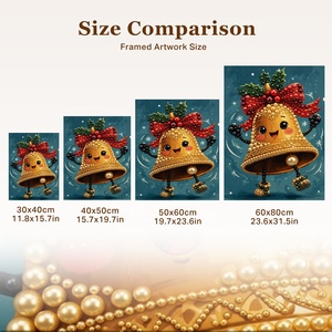 Ultima Tendenza in Accessori <span class=keywords><strong>per</strong></span> la Casa, Prodotti Artigianali Direttamente dal Produttore, Campana Natalizia con Decorazione <span class=keywords><strong>di</strong></span> Perle - Product Image 5