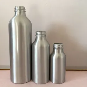 Empty 150ml Aluminum Bottle For Cosmetic Essential Oil Bottle Aluminum Container Matte Black Metal Bottle With Lid