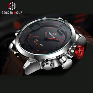 Vàng Giờ GH-104 <span class=keywords><strong>Fancy</strong></span> Trung Quốc Người Đàn Ông Thạch Anh Đồng Hồ Đẹp Da Ban Nhạc Đồng Hồ Chronometer Nhân Vật Thể Thao Cổ Tay Watch - Product Image 6