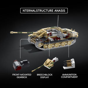 Kit de construction militaire à l'échelle 1:35 du chasseur de chars <span class=keywords><strong>allemand</strong></span> Jagdpanther Panther 131 de la Seconde Guerre mondiale TK8005 pour les amateurs adultes - Product Image 6