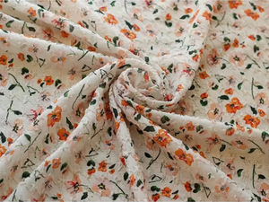 新作春夏シフォン花柄ドレス生地30d通気性立体エンボスバブルしわくちゃシフォン生地 - Product Image 3