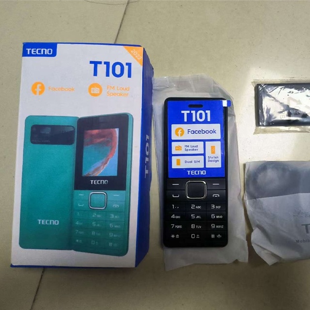Wholesale Feature Phone T101 Tecno Dual SIM Téléphone Portable Button Keypad Cheap Original Small Mobile Cell Phone Celulares