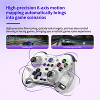 Kontroler Game Nirkabel 2.4GHz untuk //PC Black Myth Wukong Hall Joystick Tombol Belakang Makro Casing Transparan Magnetik