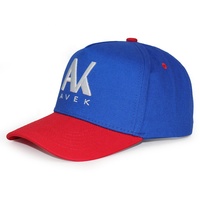 Elegante sombrero personalizado de color azul marino fabricante chino bajo MOQ personalizado 3D Puff bordado gorra de béisbol de dos tonos para hombres