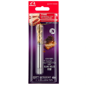 Ttake Ta1177 Universal <b>Tap</b> TiN Coated 40 Degree Helix Fine Pitch For Blind Holes Tolerance 6H Tapered <b>Taps</b> - Product Image 2