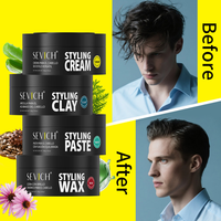SEVICH Cheveux Argile Pâte Mat Marque Privée Personnalisée Sans Graisse Tenue Forte Gel Cheveux Huile d'Olive Naturelle Cire de Finition pour Hommes