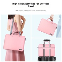 Porte-documents pour ordinateur portable en cuir PU, étui pour ordinateur portable de 14 pouces, compatible avec Apple Huawei pour 15/16 pouces, antichoc, étanche, portable