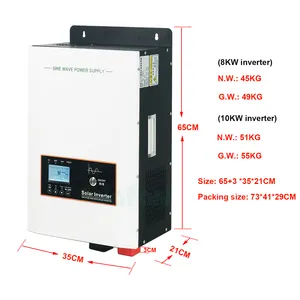 Inverter 48v 60v 72v 96v To 110v 220v Pure Sine Wave Off Grid Inverter 8000w 10000w 12kw Dc To Ac Power Solar Inverter
