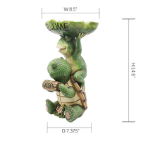 Statue de jardin en résine sculptée, grenouille, tortue, animal, figurine décorative d'accueil pour jardin, modèle YM700946, mangeoire à oiseaux en forme de feuille, vente en gros B2B