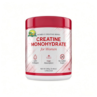 Poudre de créatine monohydrate OEM pour femmes, collagène en vrac, BCAA, sans sucre, supplément de fitness pour les fessiers, marque privée