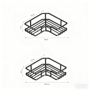 Nuevo Juego de 4 Piezas de Organizador de Ducha Esquinero Moderno y Ecológico, Sin Taladro, Adhesivo para Montar en la Pared del Baño - Product Image 5
