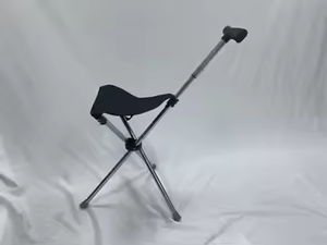 Bastone da Passeggio Multifunzionale per Esterni, Comodo per Anziani, con Seduta, Pieghevole, <span class=keywords><strong>Portatile</strong></span>, con Funzione di Deambulatore - Product Image 3