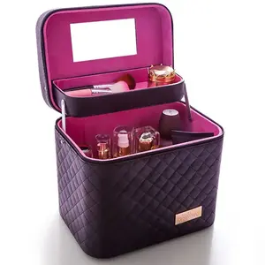 女性双层化妆包大容量美容储物TPU透明化妆袋盒