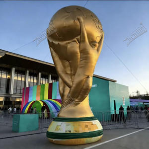 Надувной гигантский кубок Чемпионата мира Zhenmei: Золотая надувная модель кубка чемпиона на заказ для промоакций спортивных мероприятий - Product Image 5