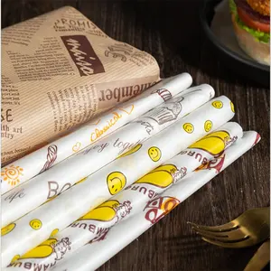 Papel tisú para envolver bocadillos, papel de grado alimenticio personalizado