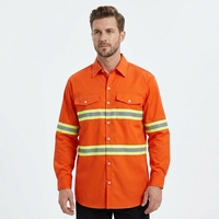 Camiseta Polo de Seguridad Reflectante Fluorescente Unisex al por Mayor, de Secado Rápido, Transpirable, de Poliéster, Manga Larga, Ropa de Trabajo Digital