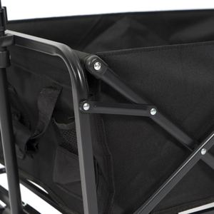 QM Stainless Steel Foldable Four-Wheel Platform Portable Tank Picnic Shopping All-Terrain Camping Utility <b>Wagon</b> <b>Cart</b> Trolley - Product Image 2