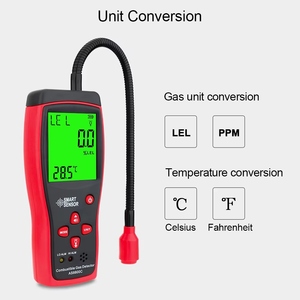 Detector de Fugas de Gas Portátil SMART SENSOR AS8800C, 0-10000PPM, Alarma Sonora y Luminosa, Combustible, Inflamable, Metano Natural - Product Image 4