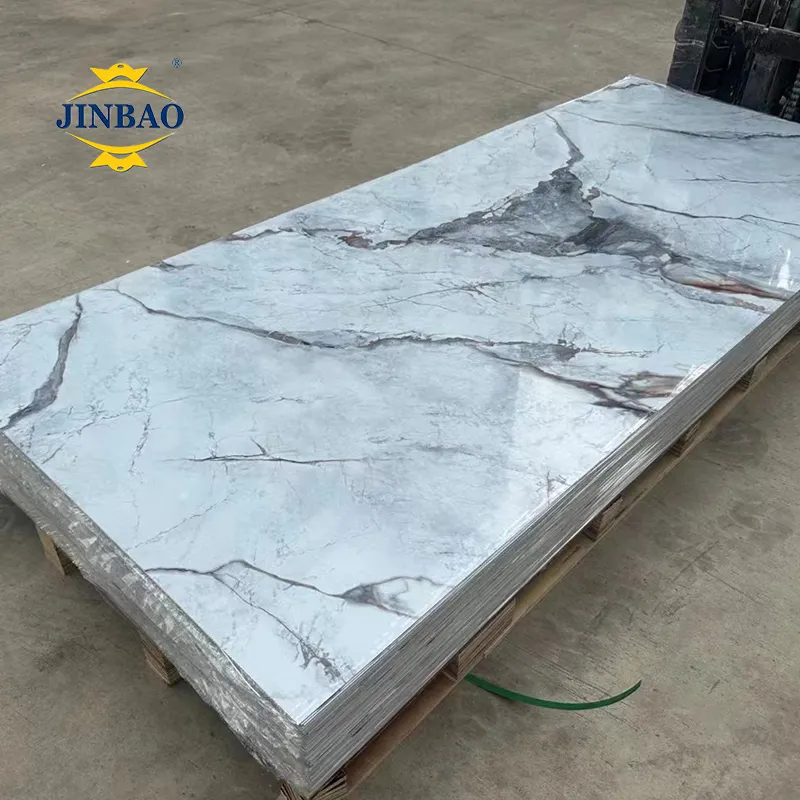 JINBAO hot sale free sample paneling sheet wall panel uv board panel pvc uv marble sheet for wall