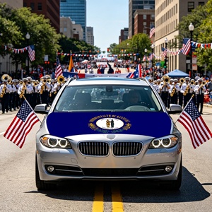 Bandera Personalizada para Coche y Bandera para Capó de Coche, Diseño de Kentucky, EE. UU., Accesorio Exterior para Automóvil, Cubierta Elástica para Capó de Motor, para Exteriores - Product Image 3