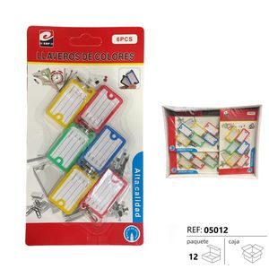 Llaveros De Colores 6Pcs Alta Calidad Para Identificacion Y Organizacion - Product Image 2