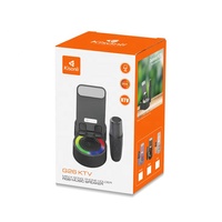 Karaoke RGB-Licht-Lautsprecher 5W HIFI-Sound RGB-Licht 1500mAh Akku Telefonhalter für 5.3 1 Mikrofon Tragbarer Kabelloser Lautsprecher