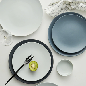 High Quality <b>Ceramic</b> Stoneware Flat <b>Plates</b> for Western Restaurant Steak Tableware-Eco-Friendly Microwave Safe Factory Sale - Product Image 4
