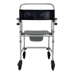 Silla de Baño de Acero D55, Plegable, Altura Ajustable, Capacidad de 120 kg, para Ancianos, Discapacitados, Cuidado Médico, Seguridad en el Baño - Product Image 5