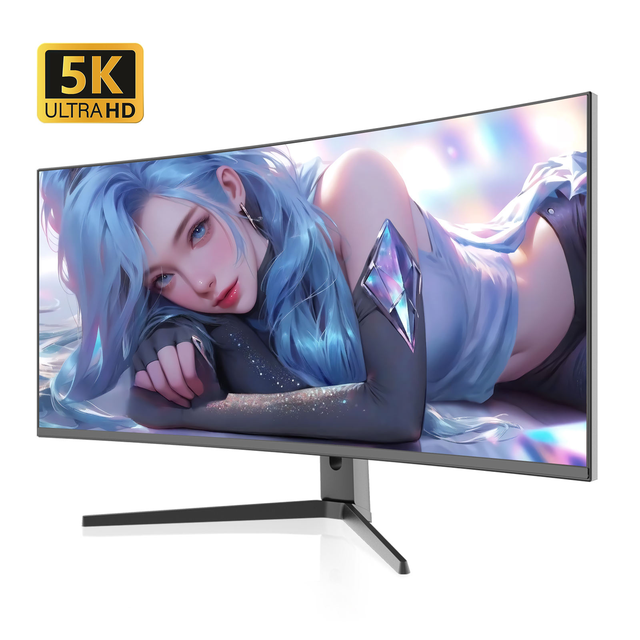 40-Inch Curved 5K 4K LCD IPS Monitor with 120Hz 144Hz Ultra Wide Full HD LED Screen Display for Gaming & Office Setup
