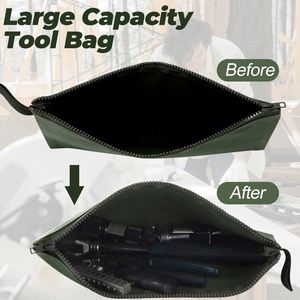 Canvas Tool Bag Pouch Multipurpose Pouch Zipper Tool Storage Bag - Product Image 3