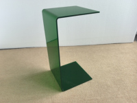 Nordischer Retro-Grüner C-förmiger Acryl-Nachttisch, Dusch- und Badezimmerzubehör, Ecktisch für Wohnmöbel-Dekoration