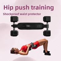 Cinturón de empuje de cadera con peso, entrenador de cintura ajustable para entrenamiento de glúteos con cadena duradera para gimnasio y fitness