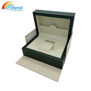 Fast Delivery High Quality Stock Green Luxury Wooden Watch Box Packing <b>Case</b> Watch Box <b>Display</b> Custom Logo - Product Image 4