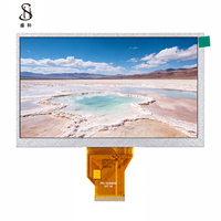 Écran LCD personnalisé CSOT de 7 pouces, résolution 800x480, RGB, 50 broches, TN TFT, avec montage sur panneau
