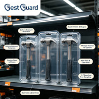 Emballage personnalisé en blister pour marteau, plateau transparent en PET, protection d'outils, taille et forme personnalisées