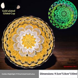 Lin Xin Handgefertigte Bunte Pfauen-Teetasse mit Goldenem Lotus, Vergoldet, Vollfarbig, Dekorierte Dehua-Teetasse - Product Image 3