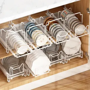 Égouttoir à vaisselle moderne en acier, design simple à extraction, pliable et coulissant, pour cuisine domestique, support et étagère pour assiettes <span class=keywords><strong>sous</strong></span> l'<span class=keywords><strong>évier</strong></span> - Product Image 1