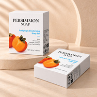 Savon Solide Bio Hydratant Purifiant Désodorisant au Kaki 100g Sans Aluminium Sans Parabène Sans Sulfate Antioxydant